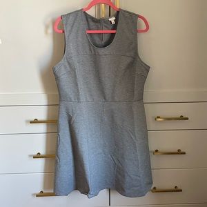 Sleeveless Grey A-Line Dress